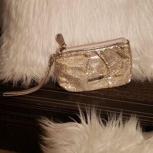 Gold Glitter Wristlet